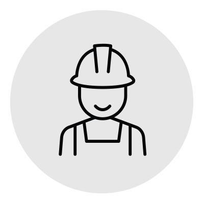 Icon of person with hardhat