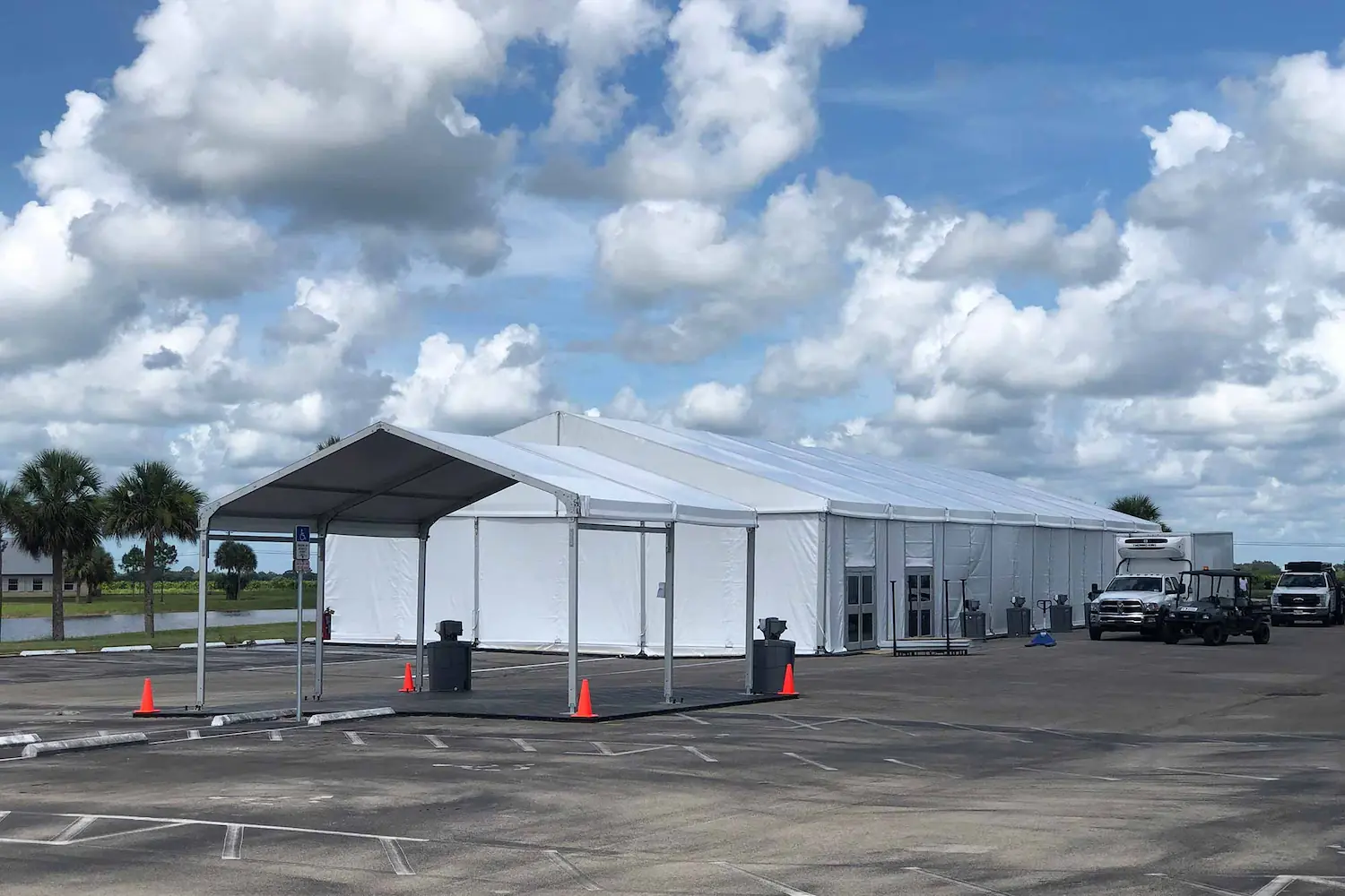 Image of a long tent 