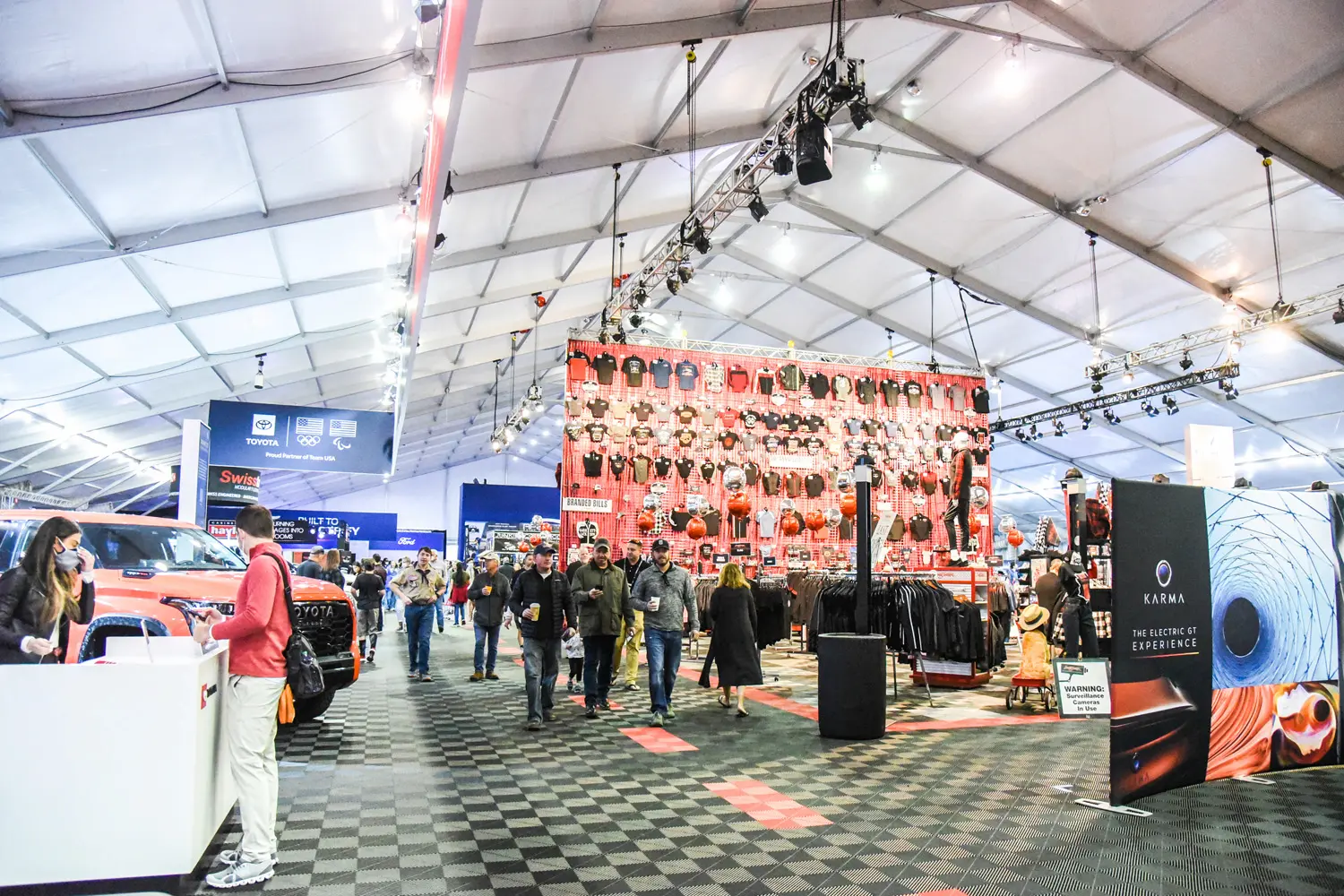 Expo inside of a large tent