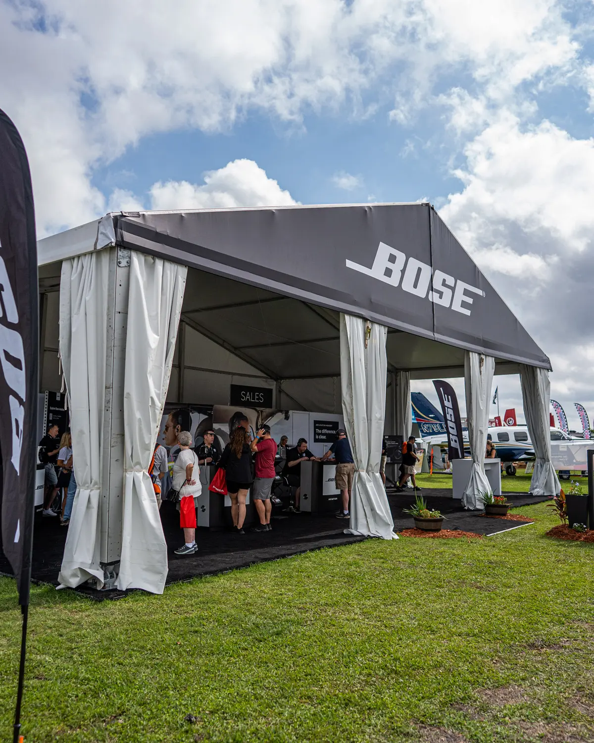 Bose tent at a trade show