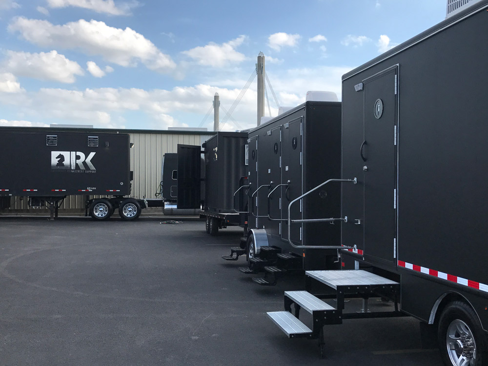 Luxury restroom & shower trailers