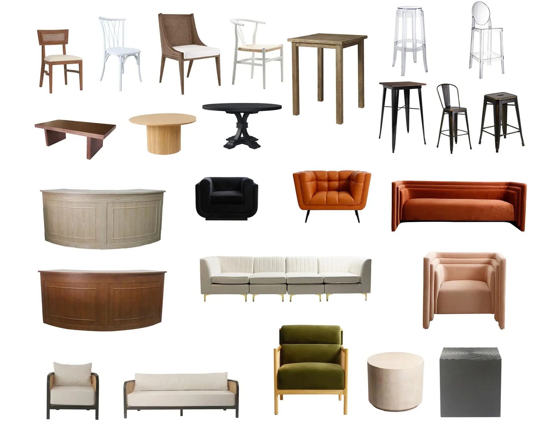 A Collage of furniture offered by Illusions Phoenix