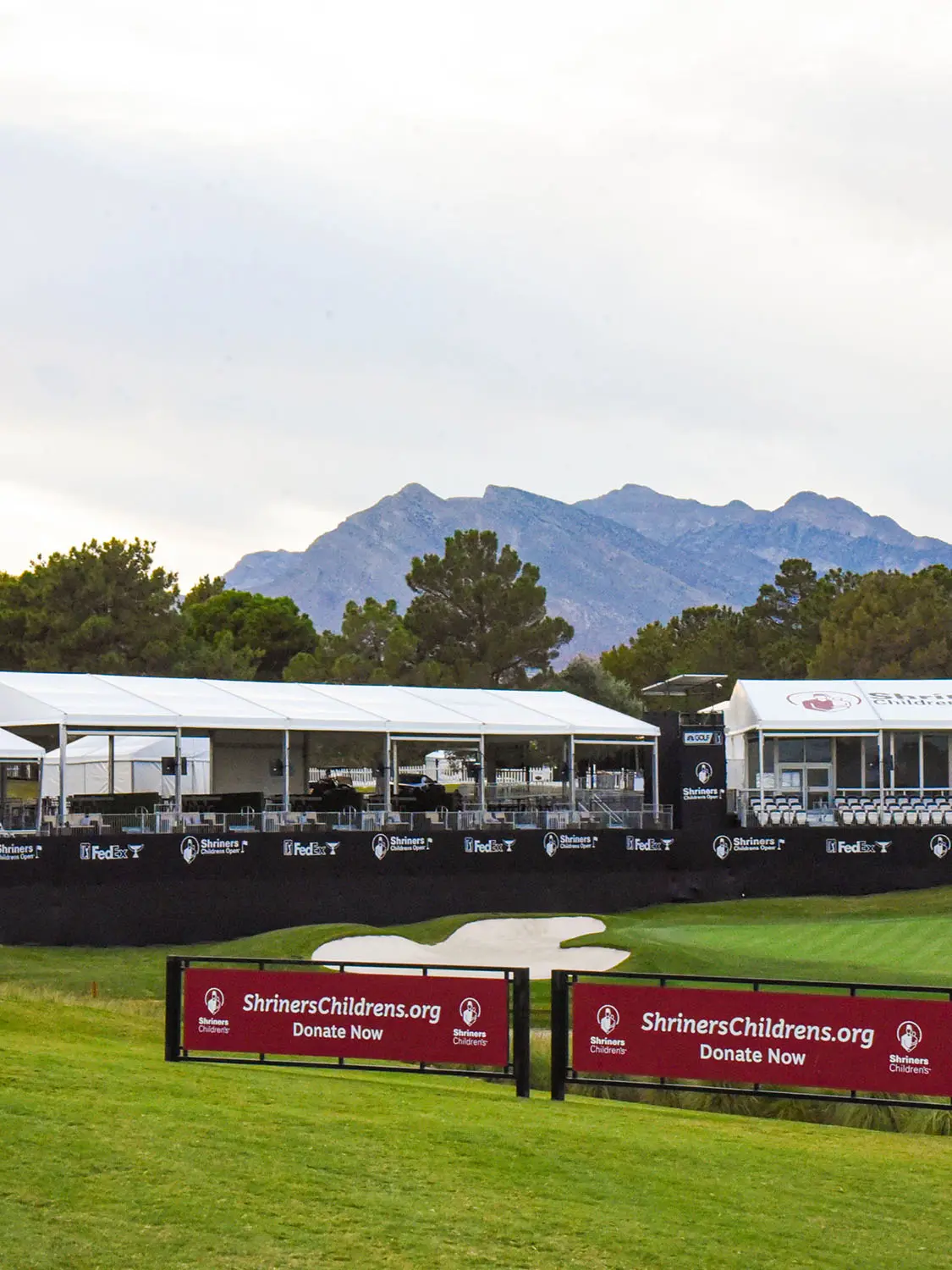 PGA Golf hole with Banners reading "Shriners Children"